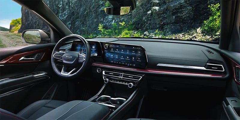 Interior view of a modern Chevrolet vehicle showing the dashboard