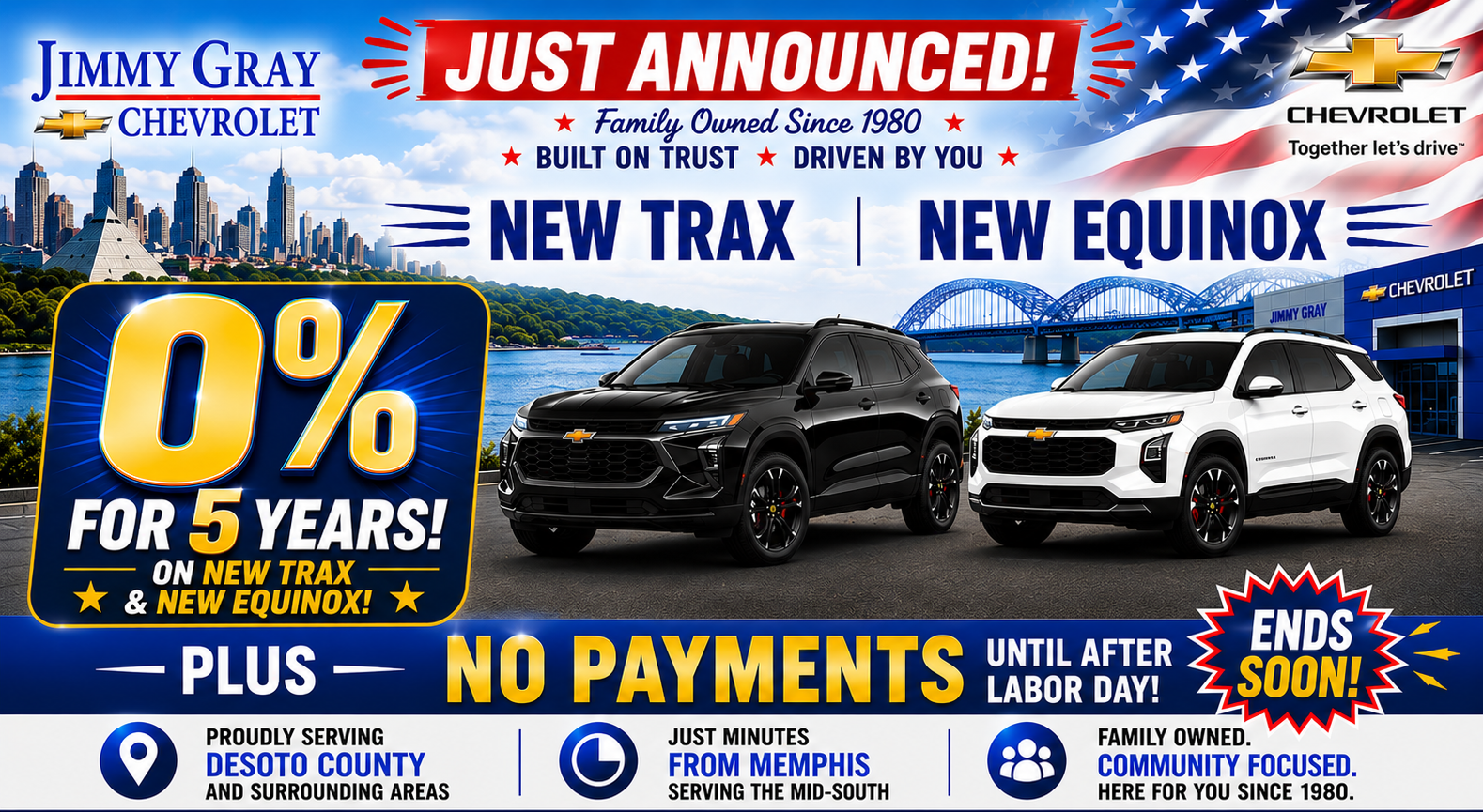 0% for 60 Months on New 2026 Trax and Equinox
