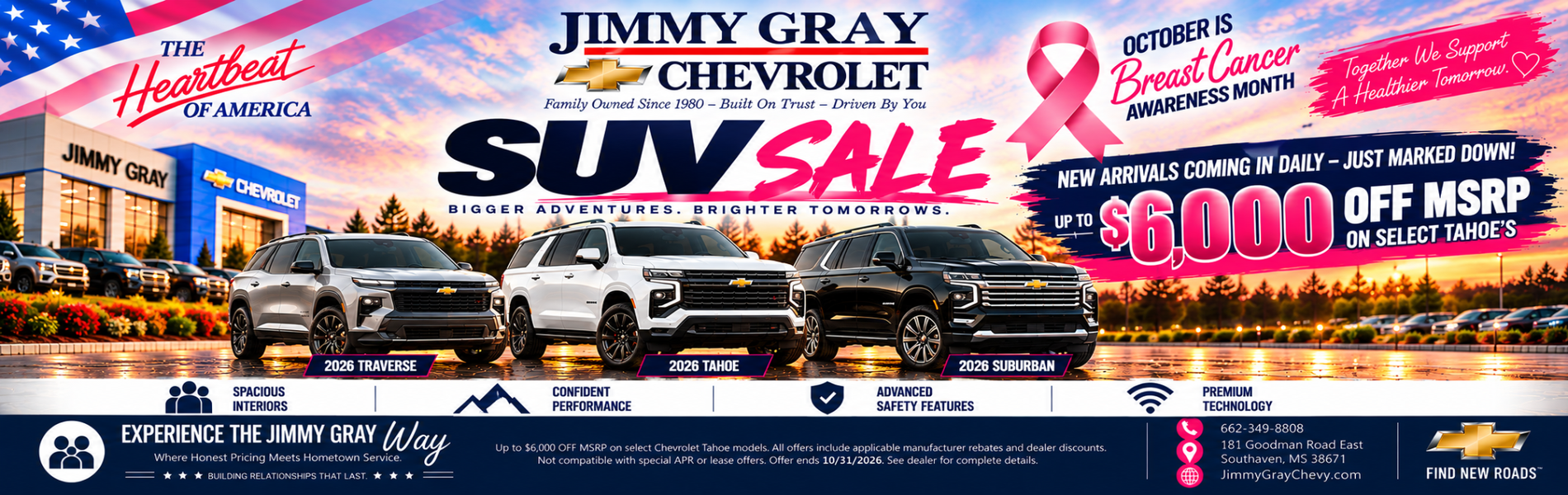 SUV SALE Traverse Tahoe Suburban ON OFFER