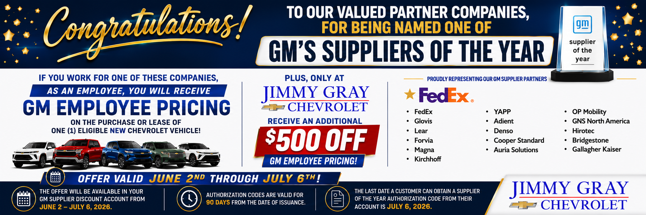 GM's Supplier of the Year! 