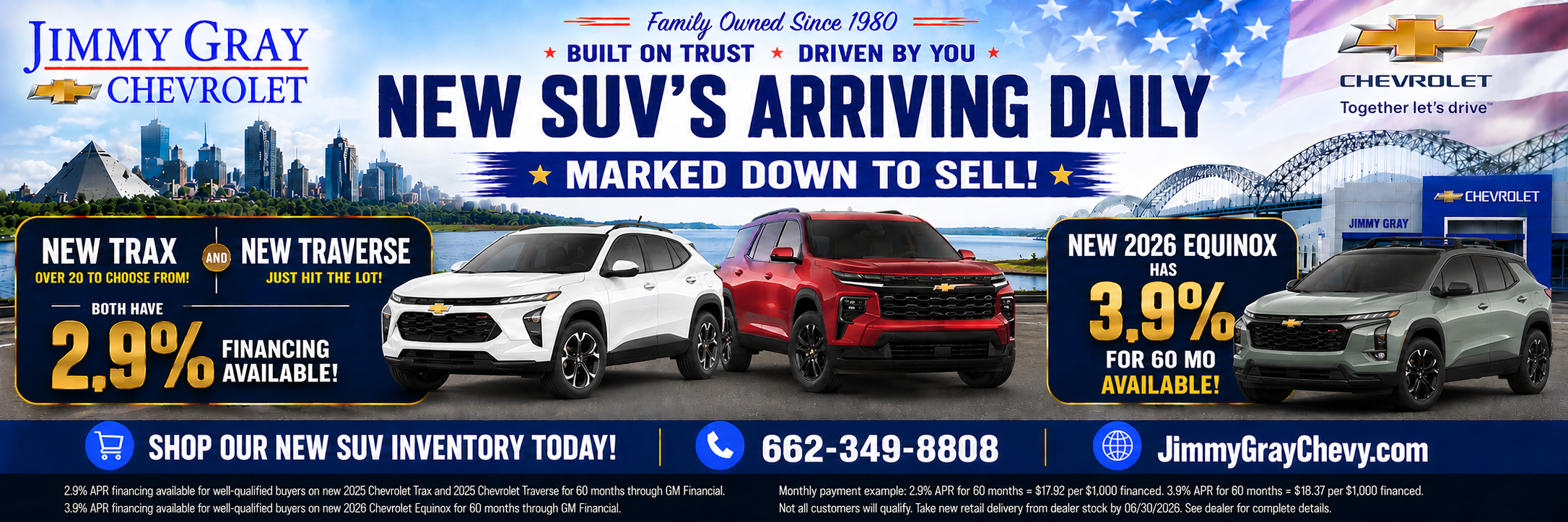 New SUVs arriving Daily