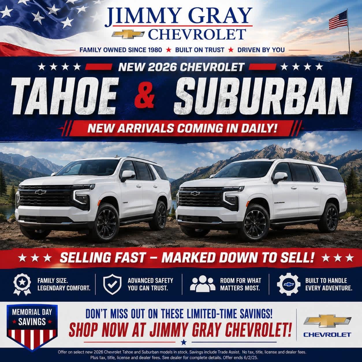 New 2026 Chevrolet Tahoe & Suburban