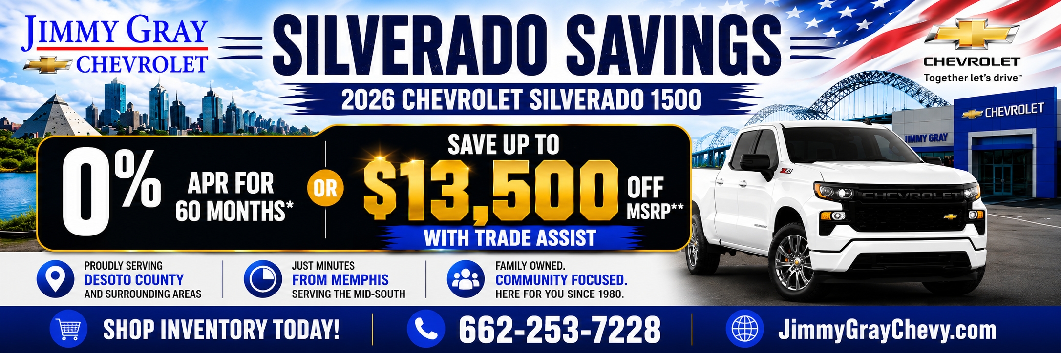 New Silverado 1500 Deals Near Memphis | Jimmy Gray Chevrolet in Southaven